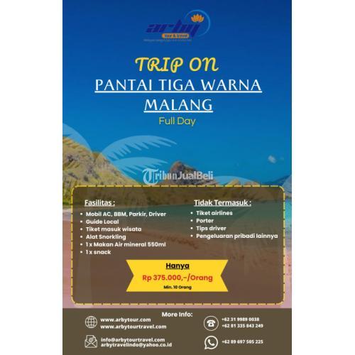 Paket Wisata Pantai 3 Warna Malang 1 Hari - Sidoarjo