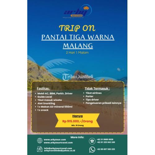 Paket Wisata Pantai 3 Warna Malang 2 Hari 1 Malam - Sidoarjo