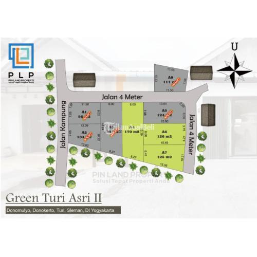 Jual Tanah Kavling Murah Promo Luas 125-170 m2 dekat Jalan Raya - Sleman