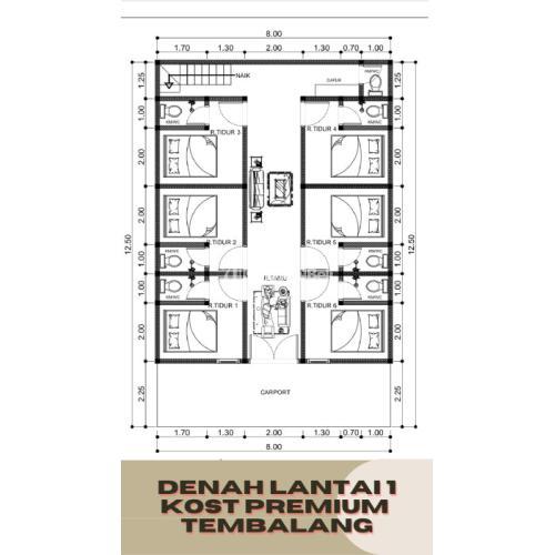 Jual Rumah Kost Premium 10KT 10KM Parkiran Luas di Tembalang - Semarang Kota