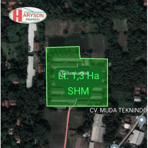 Dijual Tanah Industri 13.000m2 Setu Siap Bangun Legalitas SHM - Bekasi