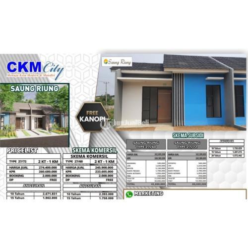 Saung Riung Hunian Modern Subsidi & Komersil Free Kanopi Di Kondangjaya,Karawang Timur