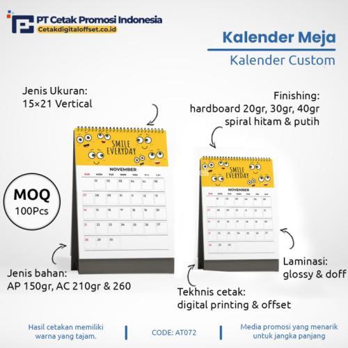 Cetak Kalender Meja Mini Aesthetic Calendar Duduk Custom Kualitas ...
