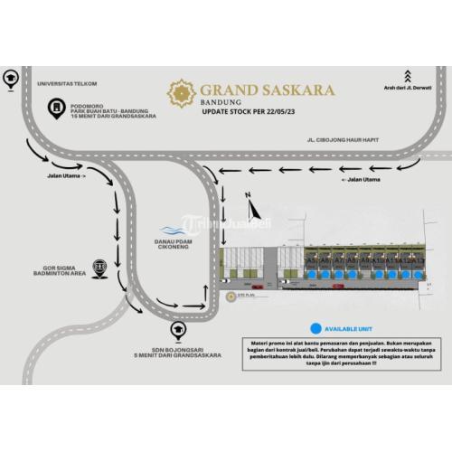 Jarang Ada Rumah Baru 2LT Harga 1LT dekat Tol Buahbatu Bojongsoang