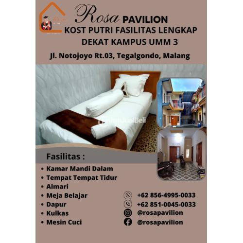 KOST PUTRI FASILITAS LENGKAP DEKAT KAMPUS UMM 3