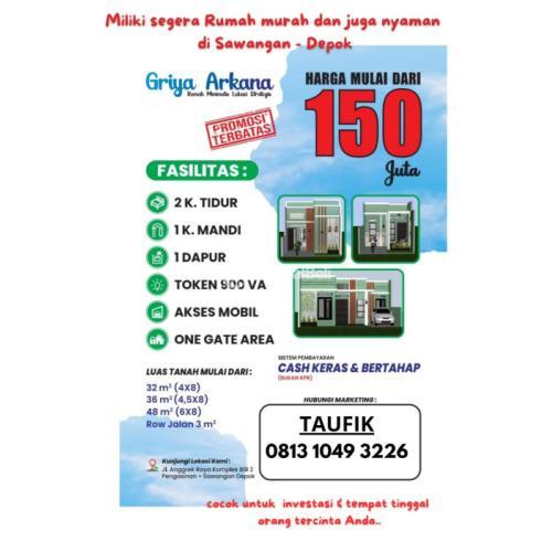 RUMAH MURAH DEPOK MULAI DARI 150 JUTAAN DI PENGASINAN DEPOK