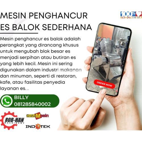 MESIN PENGHANCUR ES BALOK SEDERHANA MALANG