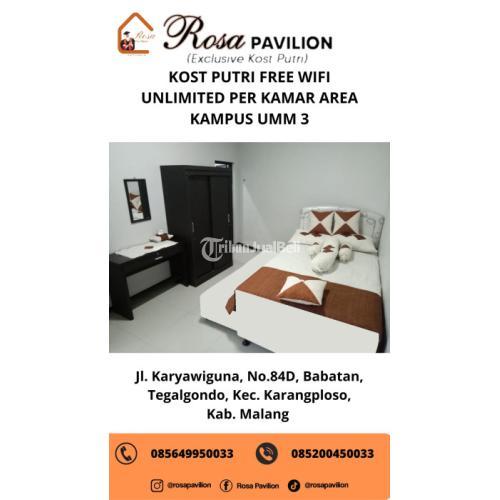 KOST PUTRI FREE WIFI UNLIMITED PER KAMAR AREA KAMPUS UMM 3