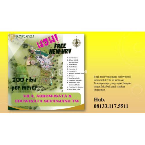 08133.117.5511  Tanah Murah Cocok untuk  VILA TAWANGMANGU