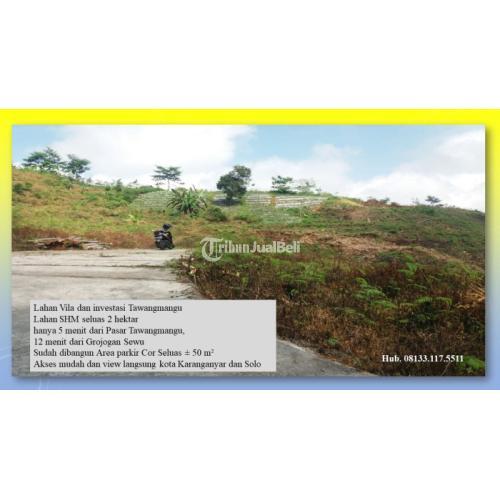 08133.117.5511 Tanah Murah Cocok untuk VILA TAWANGMANGU