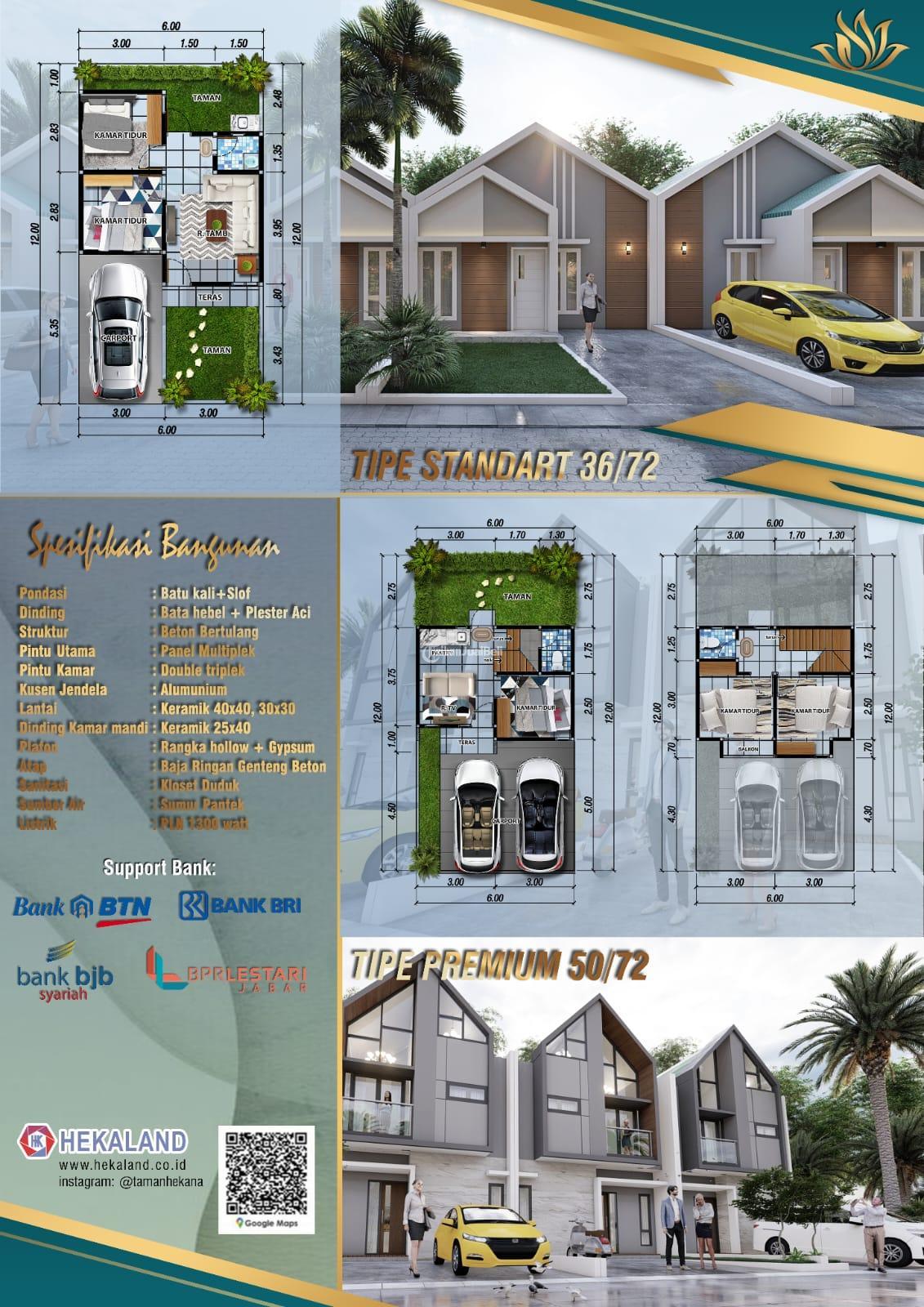 Dijual Rumah LT 72 Nyaman Aman Terjangkau Taman Hekana - Bogor