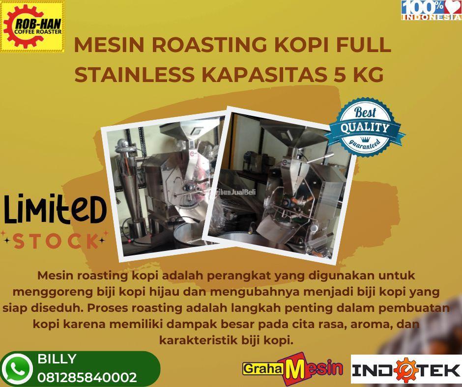 MESIN ROASTING KOPI FULL STAINLESS KAPASITAS 5 KG SEDERHANA MALANG