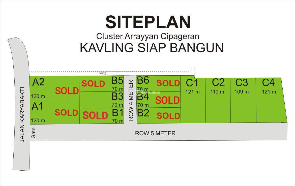 Limited Hanya 1 Unit Rumah Luas 2LT Harga 1LT di Cipageran Cimahi