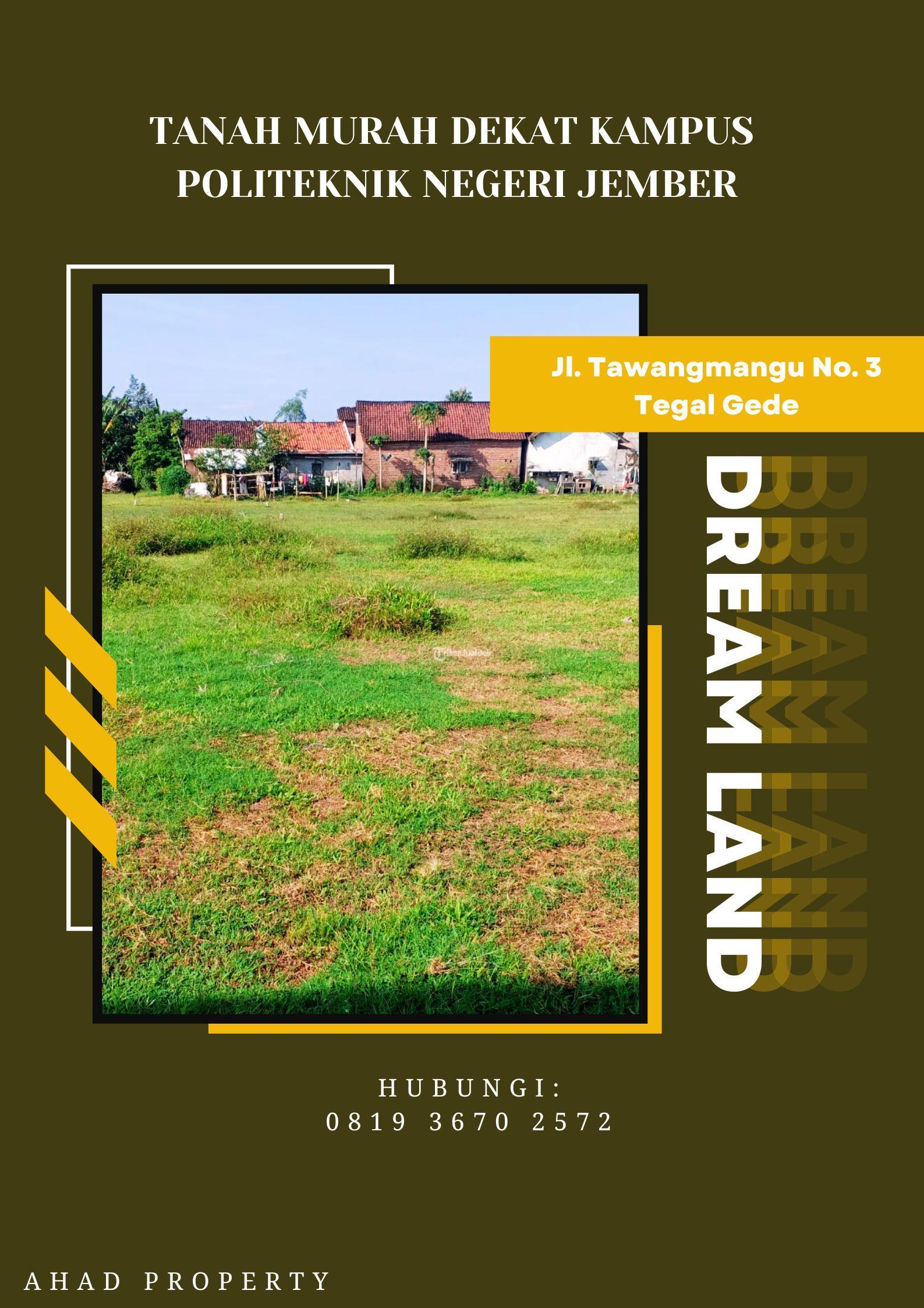 TANAH COCOK UNTUK KOST DEKAT SMKN 2 JEMBER