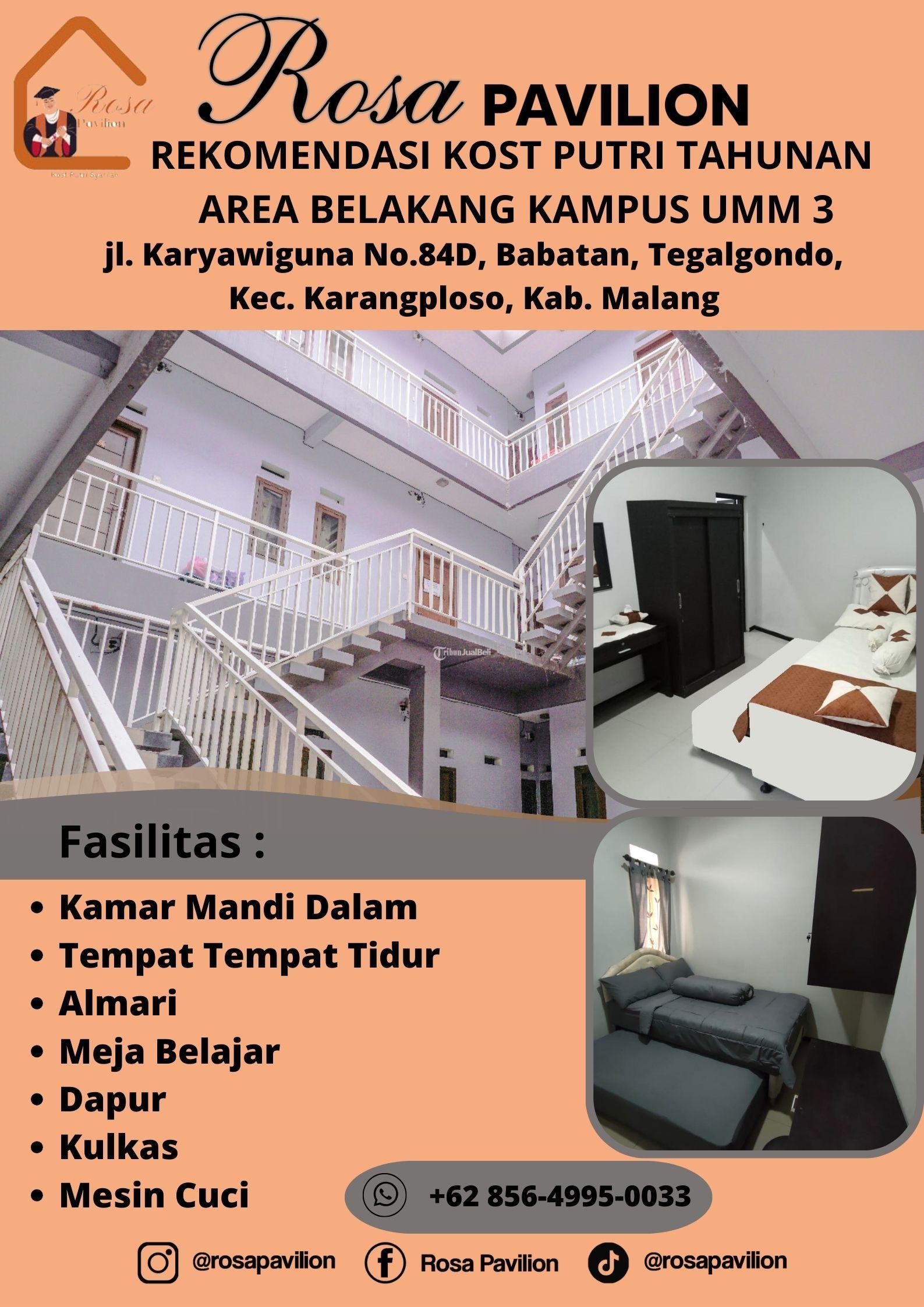 REKOMENDASI KOST PUTRI TAHUNAN AREA BELAKANG KAMPUS UMM 3