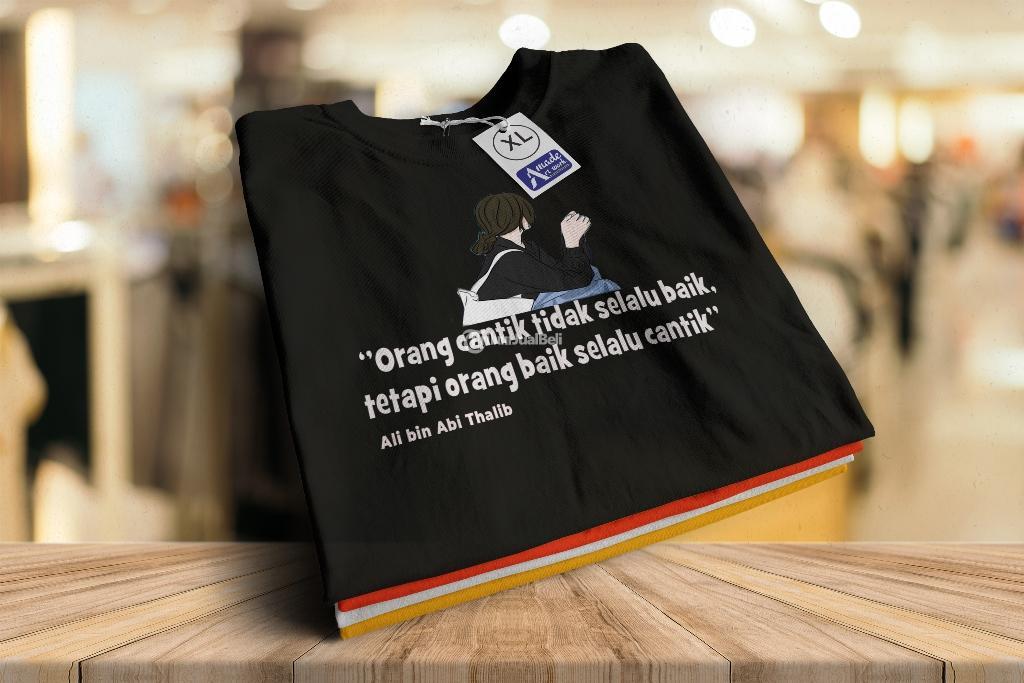 Kaos Sablon Keren Kata Kata Bijak Depan Belakang Ada Tulisan Nyala - Jepara