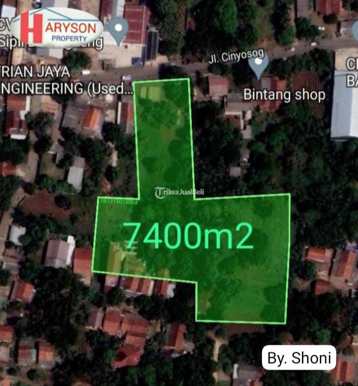 Tanah Luas 7400 m2 Sertifikat AJB  SHM di Setu  Bekasi