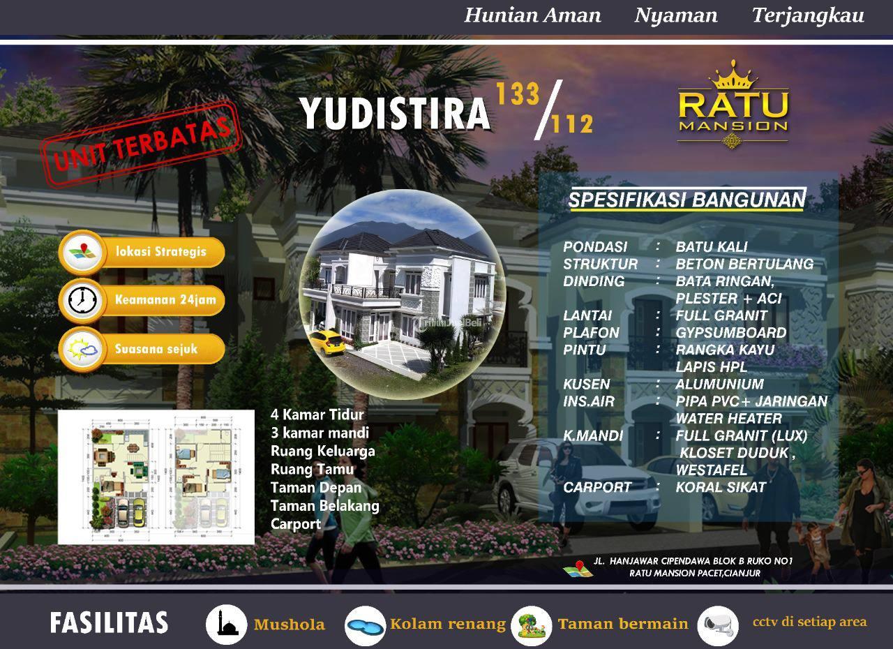 Dijual Rumah Sultan 2LT Tipe Bima 112/91 Harga Merakyat di Puncak Cipanas - Cianjur