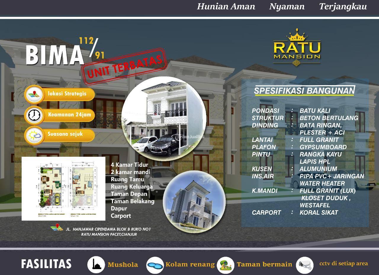 Dijual Rumah Sultan 2LT Tipe Bima 112/91 Harga Merakyat di Puncak Cipanas - Cianjur