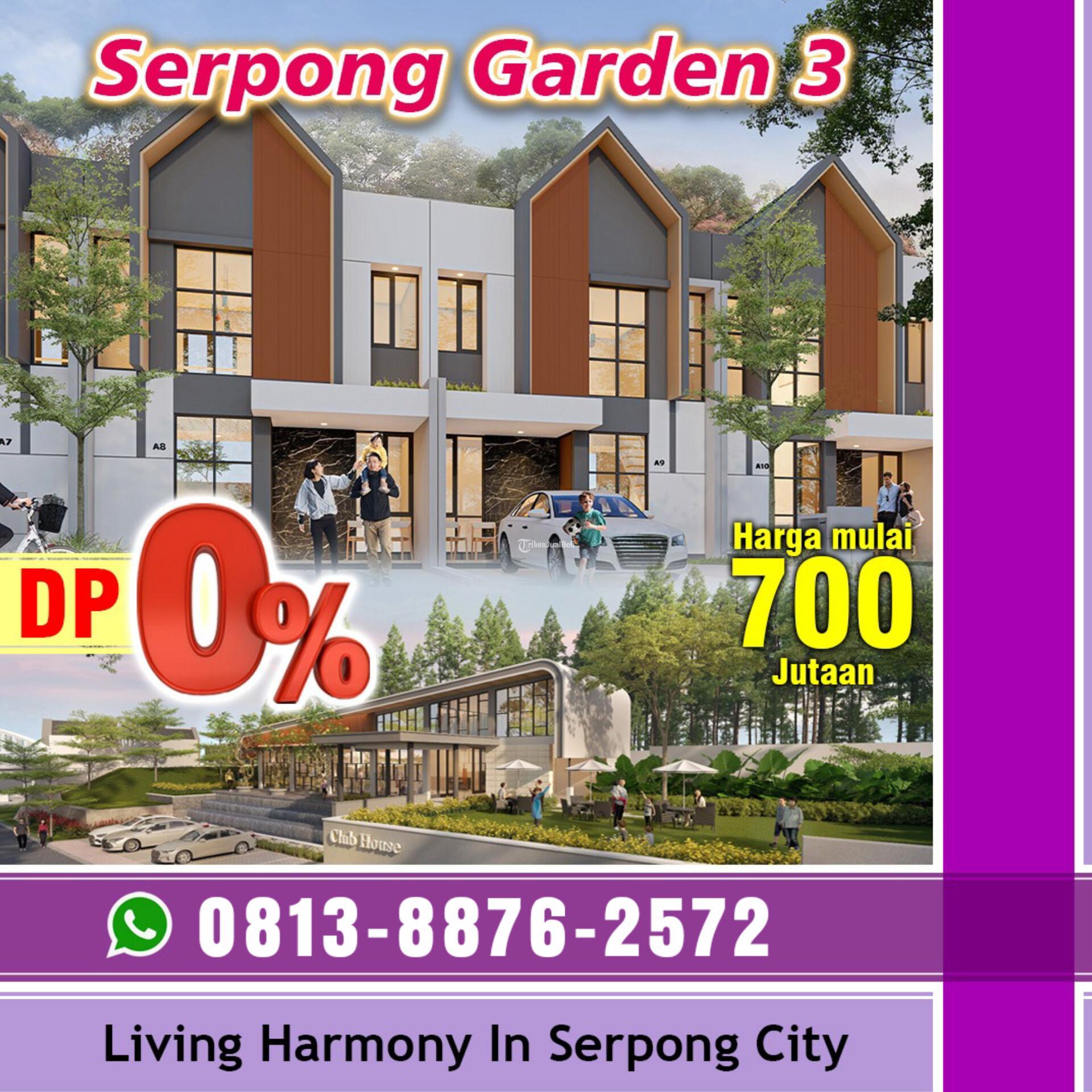 Rumah 1 dan 2 lantai Serpong Garden 3 dekat AEON MALL BSD