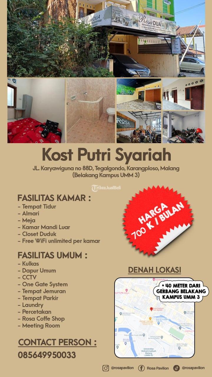 KOST PUTRI SYARIAH 40 M DARI BELAKANG KAMPUS UMM 3