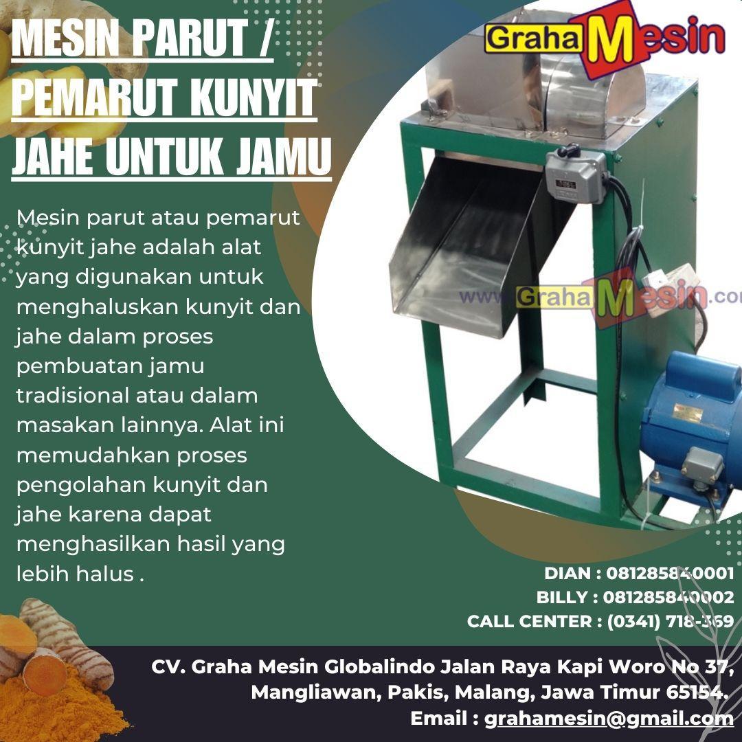 Mesin parut pemarut kunyit jahe untuk jamu