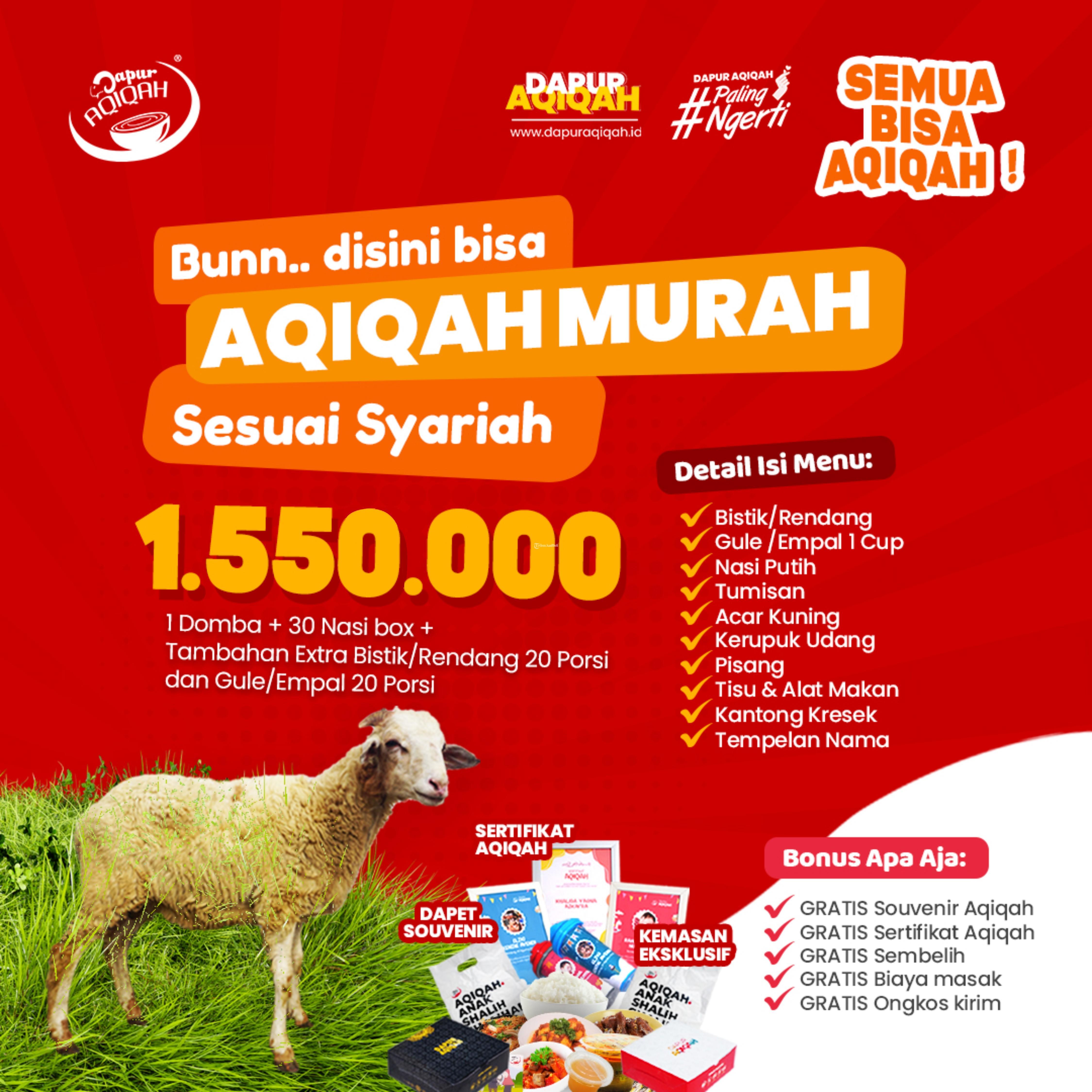Paket Aqiqah Anak Potong Domba dan Masak Termurah - Cirebon