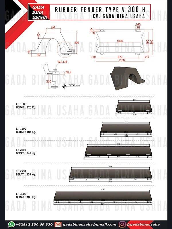 Rubber Fender Tipe V Banjarmasin