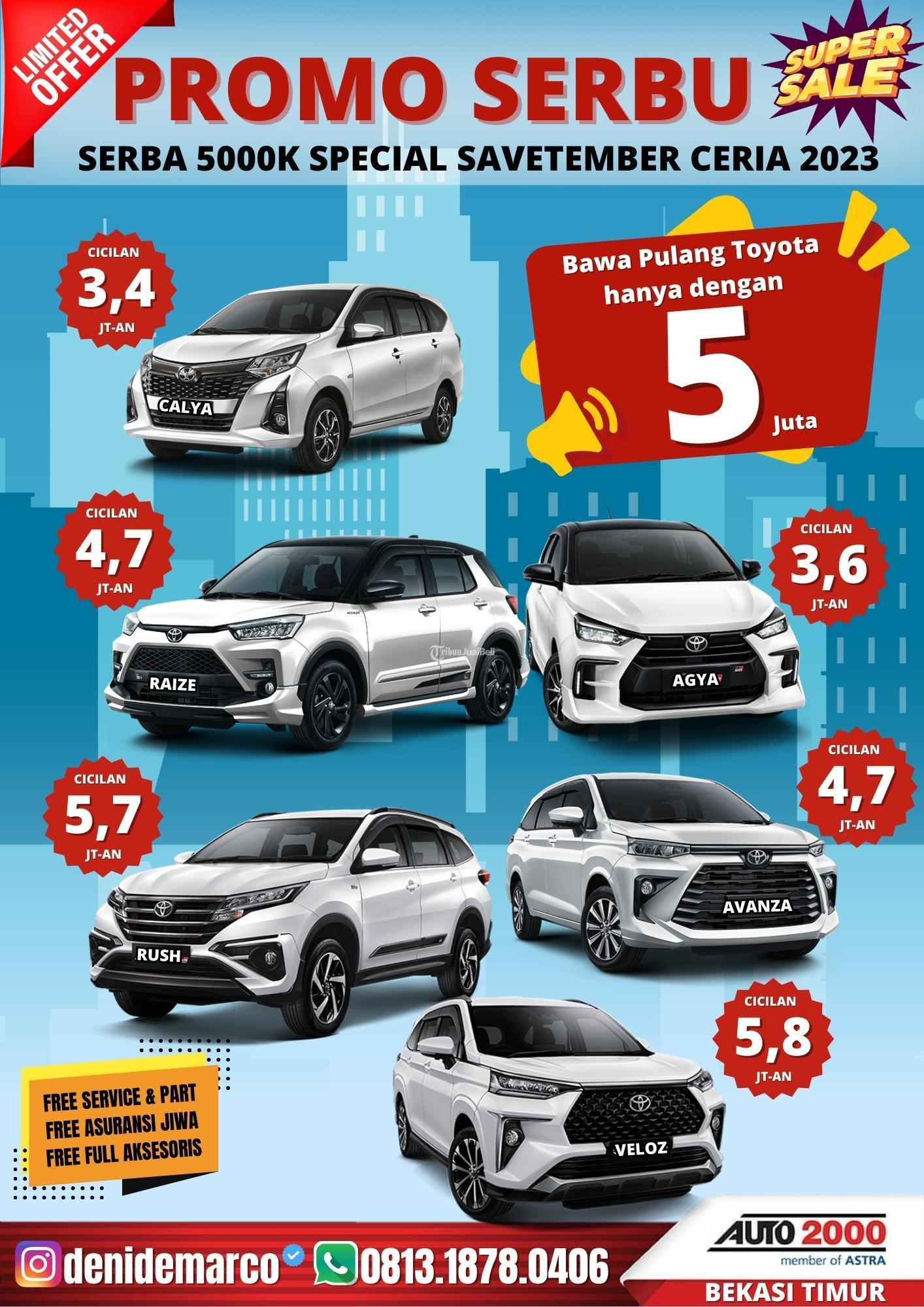 Promo Toyota Veloz DP Murah hanya 5jt Special September ceria 2023