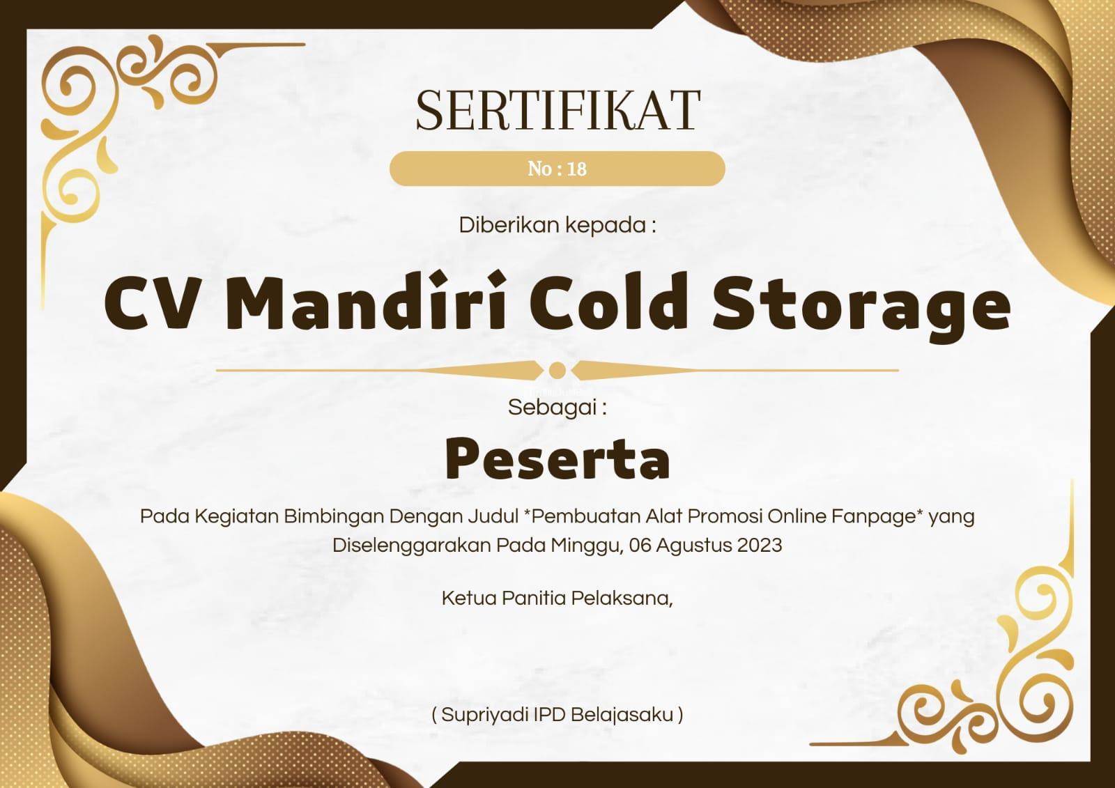 Service Cold Storage Gresik 081235715285