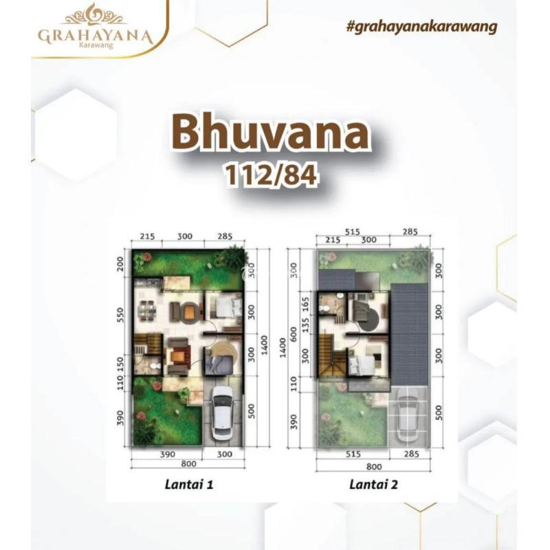 Dijual Rumah Tipe Bhuvana 85/112 4KT 2KM Lokasi Strategis - Karawang Jawa Barat