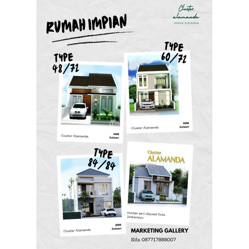 Jual Rumah Tipe 40 72 2KT 1KM Desain Minimalis Graha Sudirman Cluster