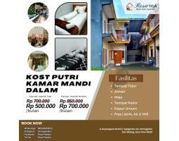 Disewakan Kost Putri Kamar Mandi Dalam Rosa Pavilion - Malang Jawa Timur