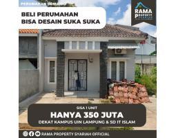 Jual Rumah Tipe 45/105 Sisa 1 Unit Dekat Kampus dan Sekolah SD di Sukarame - Bandar Lampung