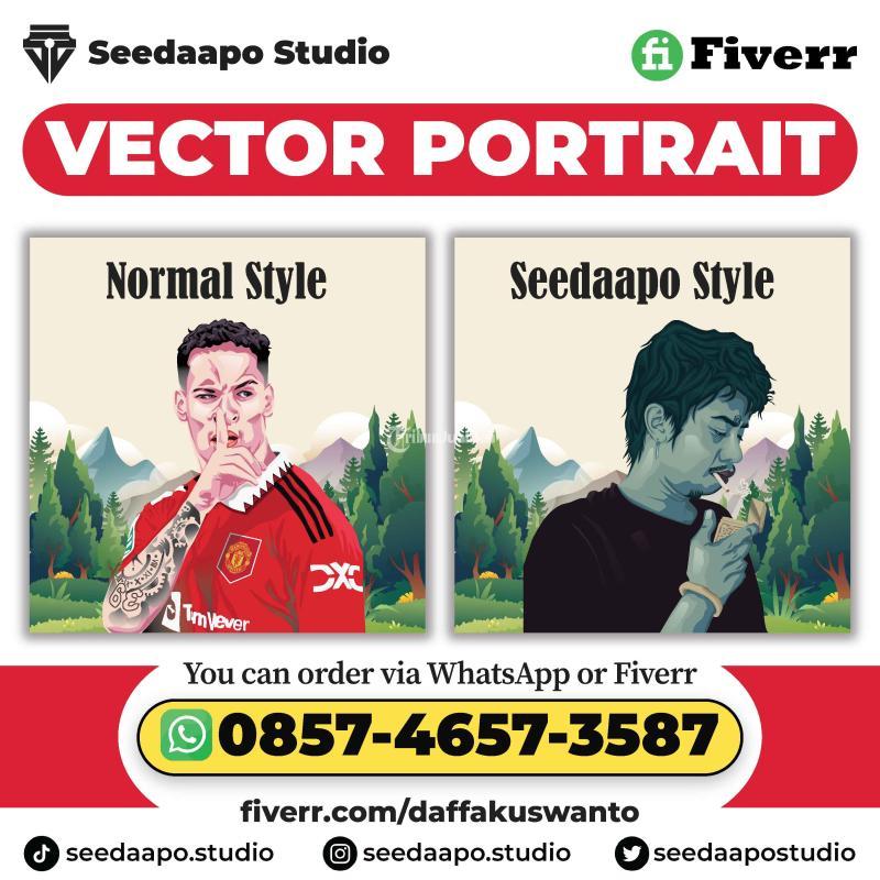 Jasa Vector Art Design Ilustrasi Wajah Adobe Illustrator Corel Draw Terdekat
