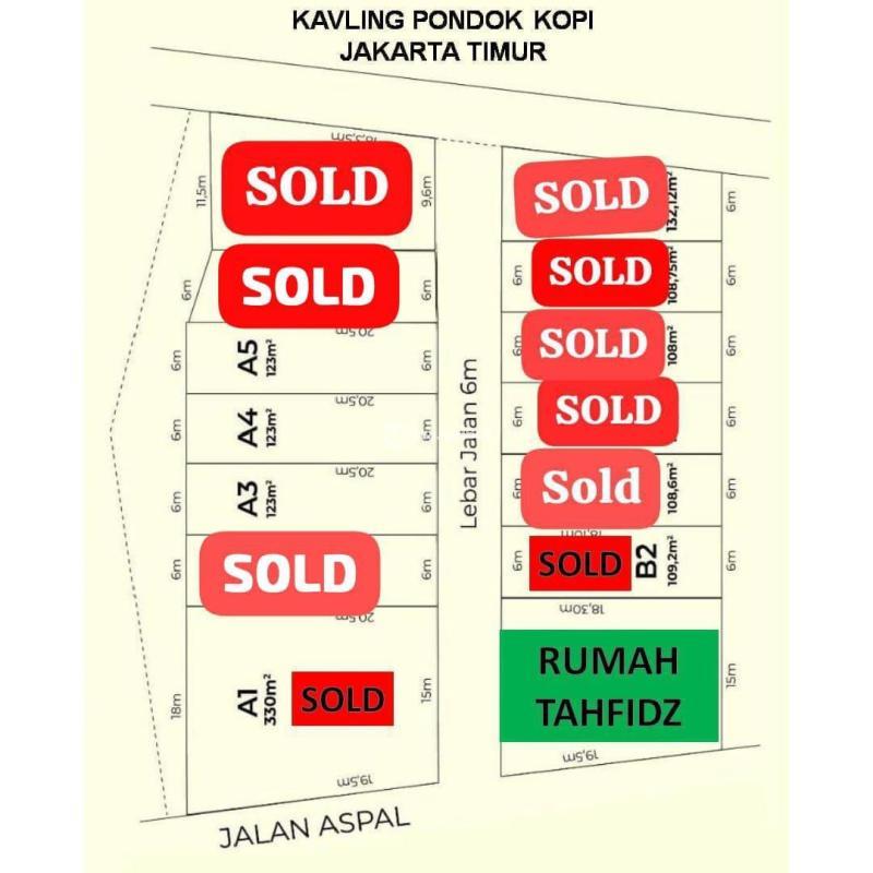 Jual Tanah Kavling Luas M Siap Bangun Di Pondok Kopi Dekat Toll