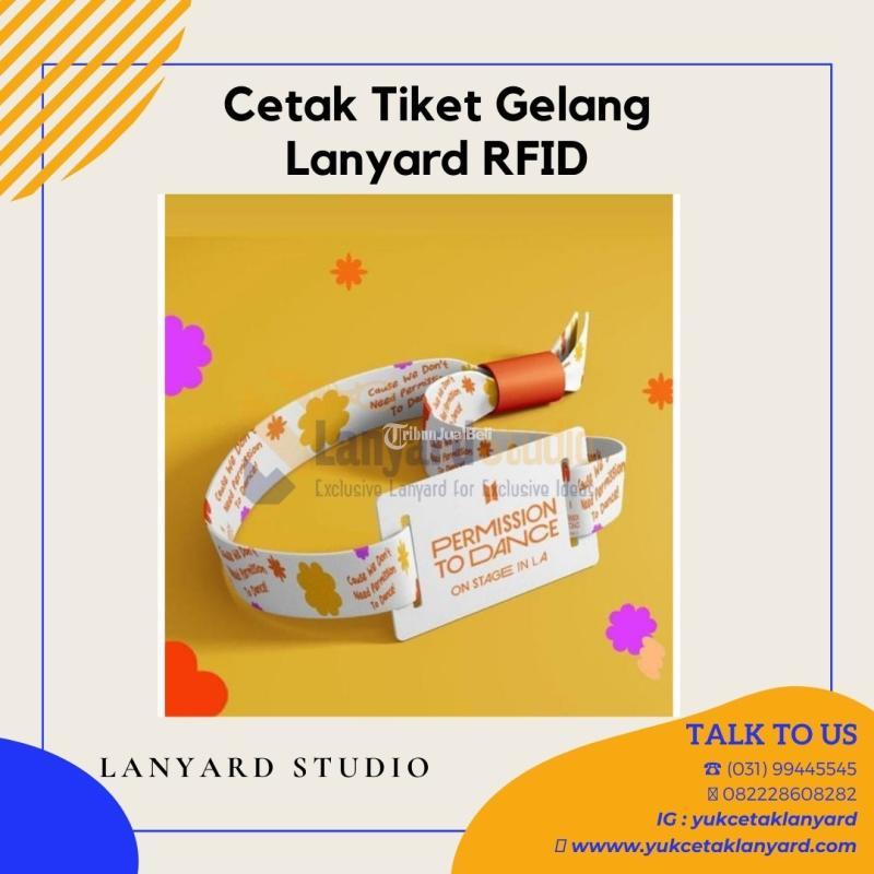 Pabrik Tiket Gelang PVC Termurah, Cepat, Free Sample Hub Lanyard Studio 082228608282