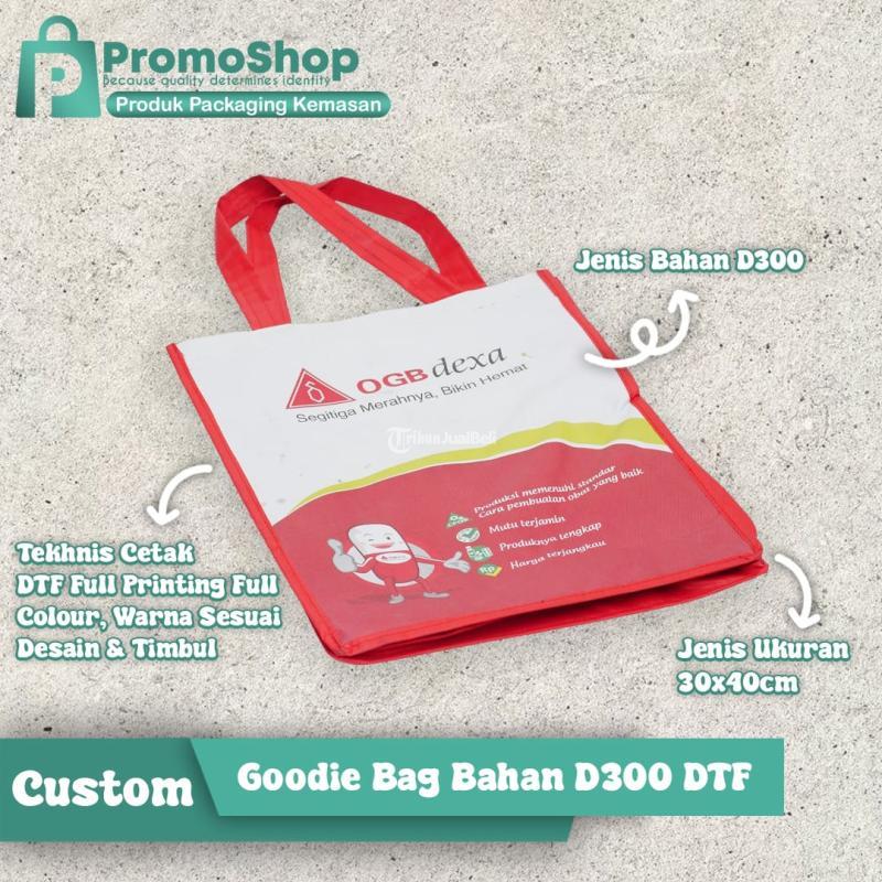 Cetak Tas Totebag Wanita Goodie Bag Tas Kuliah Custom Aesthetic Kualitas Premium