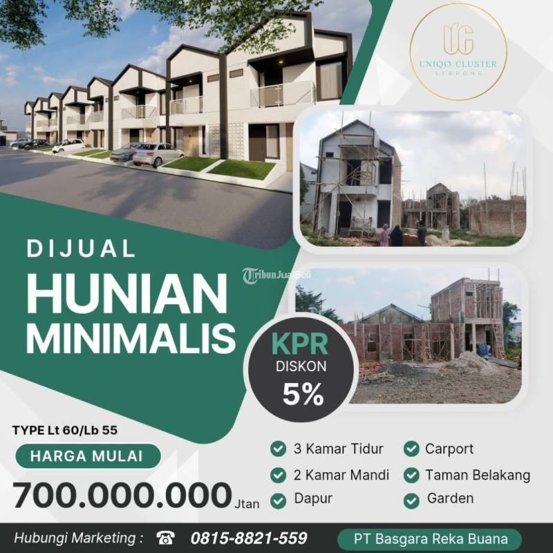 Cicilan 6 Jutaan Rumah Minimalis di BSD 10 Menit Akses Toll