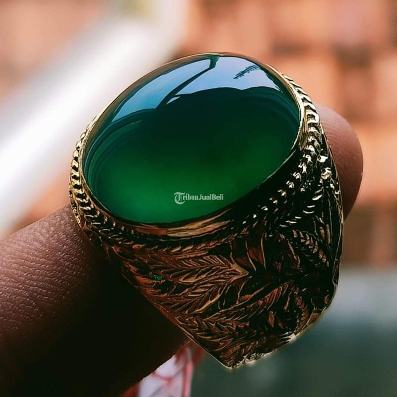 Batu Bacan Gulau Green HQ BC069 Kristal Ajib Giwang Melintir No Mangkok Ikatan Perak - Jakarta Pusat