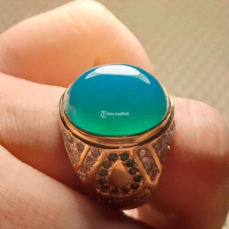 Batu Bacan Doko BC062 Material Cokelat Ikatan Perak Tabur Mewah