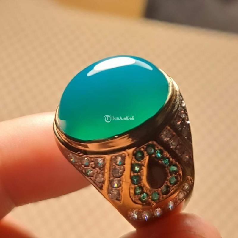 Batu Bacan Doko BC062 Material Cokelat Ikatan Perak Tabur Mewah