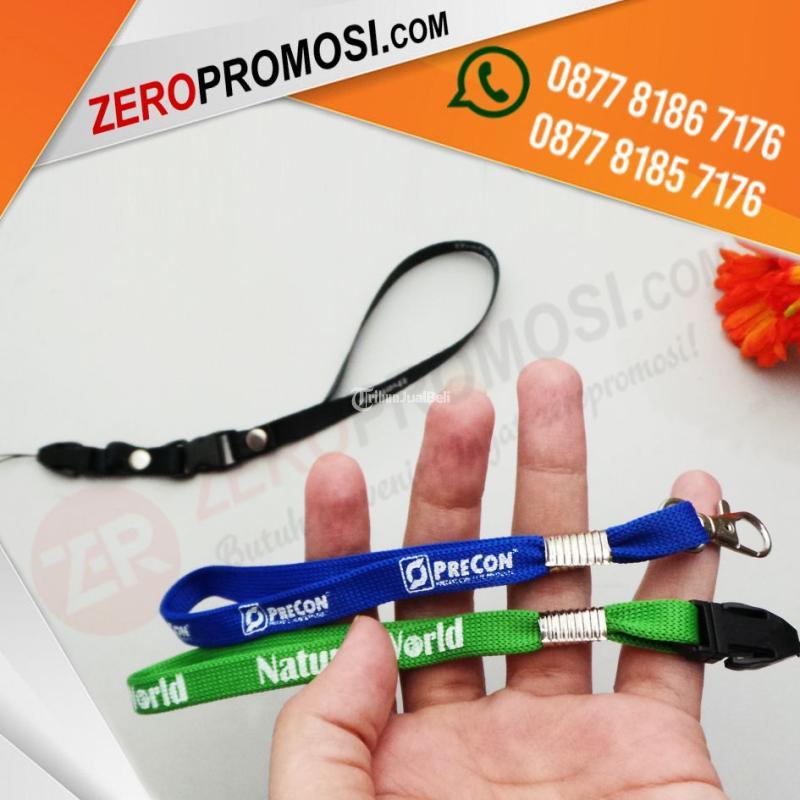 Tali Gantungan Id Card Pendek Strap 1 Cm Custom Logo