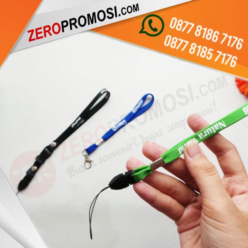 Tali Gantungan Id Card Pendek Strap 1 Cm Custom Logo
