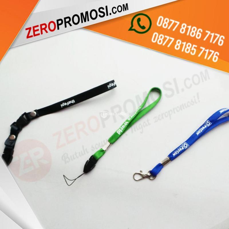 Tali Gantungan Id Card Pendek Strap 1 Cm Custom Logo