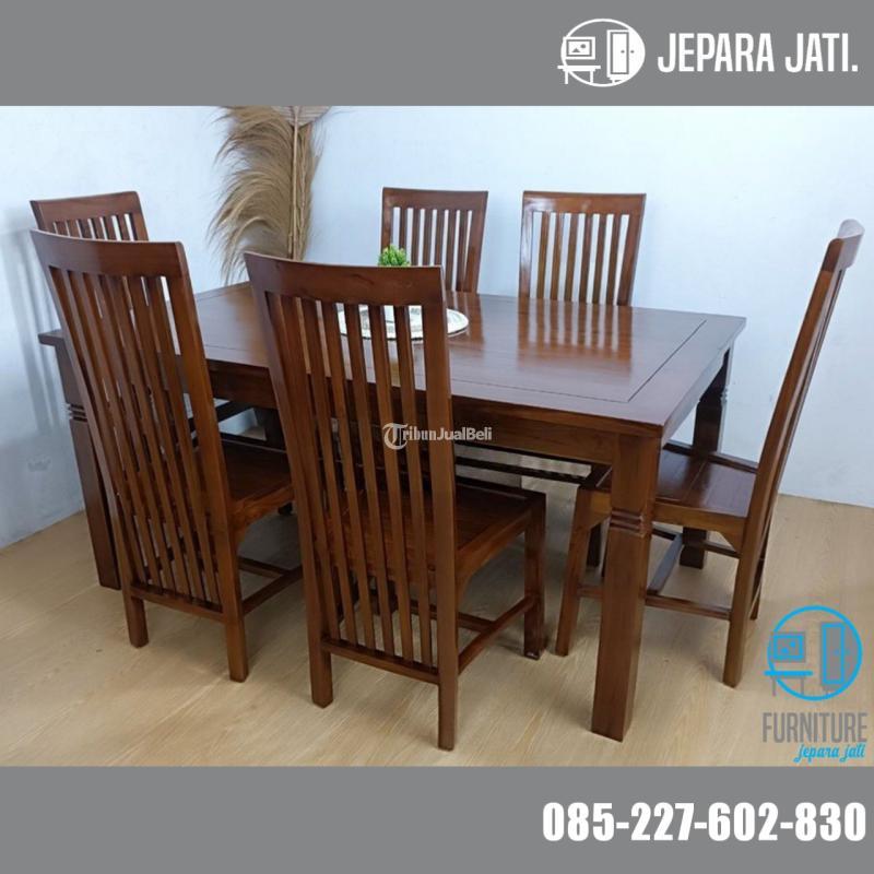 Meja Makan Kayu Minimalis 6 Kursi