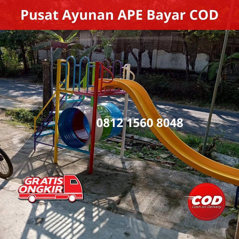 playground anak paud Tk taman bermain mainan besi perosotan Terowongan Bisa COD Dan Free Ongkir