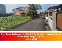 Jual Tanah Siap Bangun Luas 300m2 di Paris 2 Gang Hidayah 1 - Pontianak Kalimantan Barat