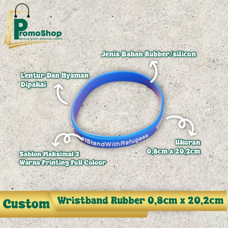 Cetak Custom Wristband Murah Bahan Rubber Karet Kualitas Premium di  Surabaya Jawa Timur 