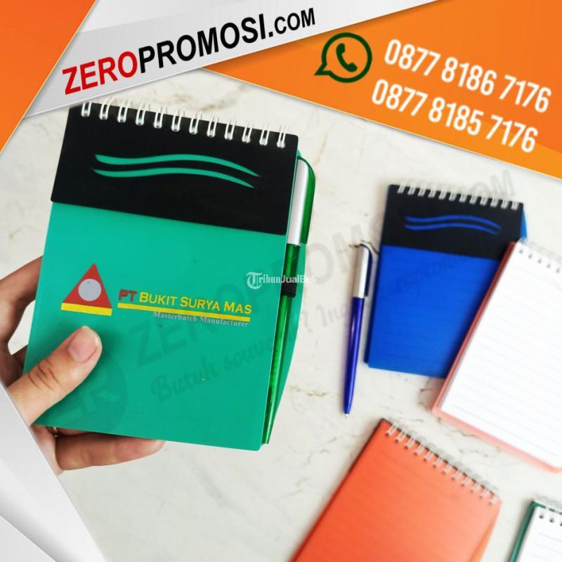 Promosi Memo Buku Catatan Kecil Pulpen Plastik Cetak logo